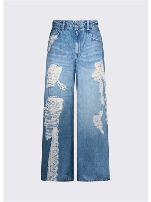 Pantaloni flare con stampa digitale LIU JO | UA6312T5958/79044